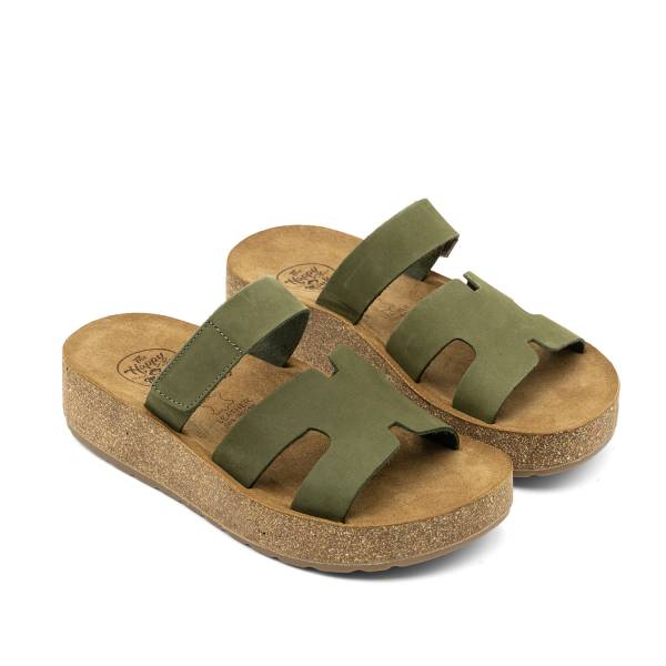 Gomera-004 Piel Nobuck Oliva