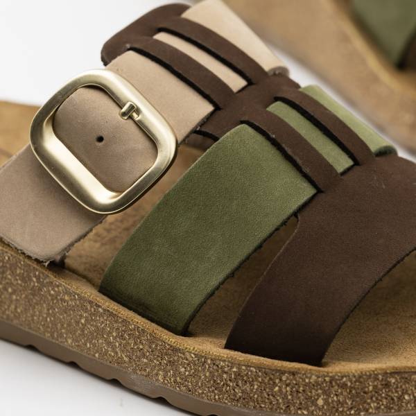 Formentera-004 Piel Nobuck Multi Oliva