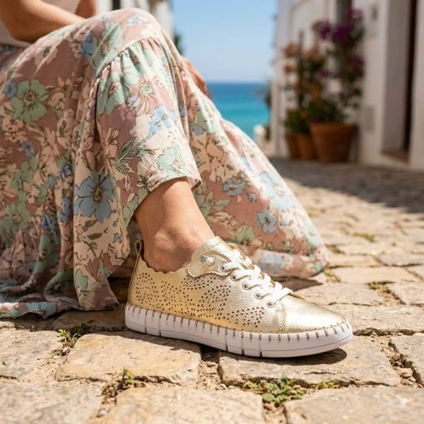 Creta-027 Piel Metal Platino