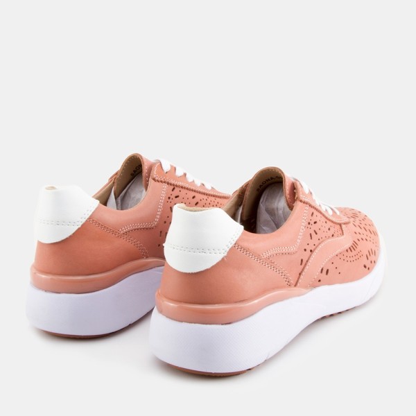 Saona-002 | Sneaker cómodo de piel con diseño picado y Memory Gel