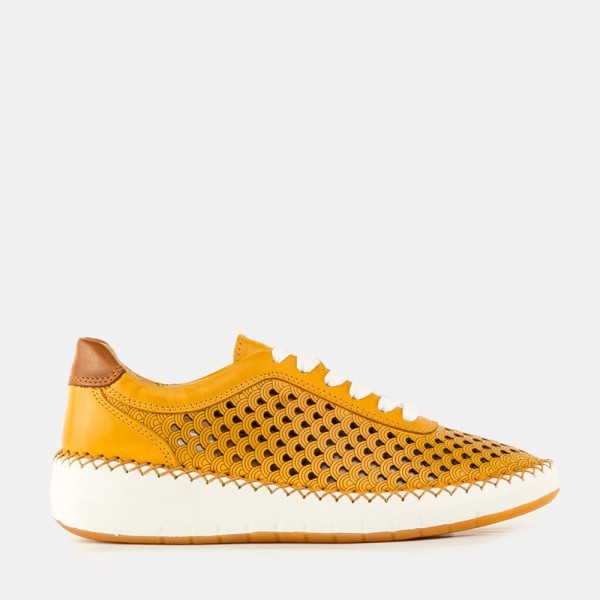 Travel-001 | Sneaker de piel con planta cosida a mano y Memory Gel