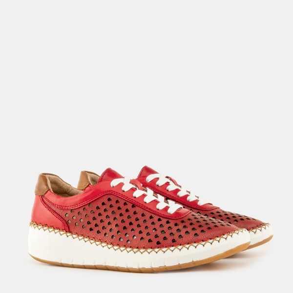 Travel-001 | Sneaker de piel con planta cosida a mano y Memory Gel