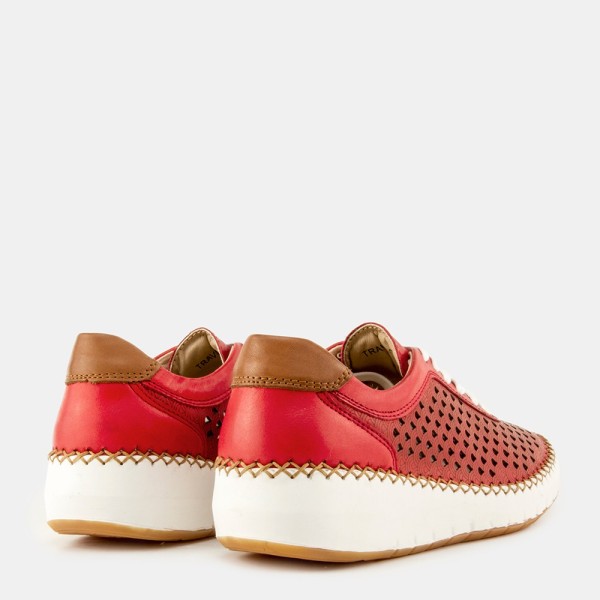 Travel-001 | Sneaker de piel con planta cosida a mano y Memory Gel