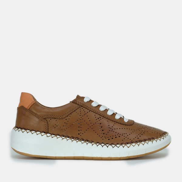 Travel-003 | Sneaker de piel con planta cosida a mano y Memory Gel
