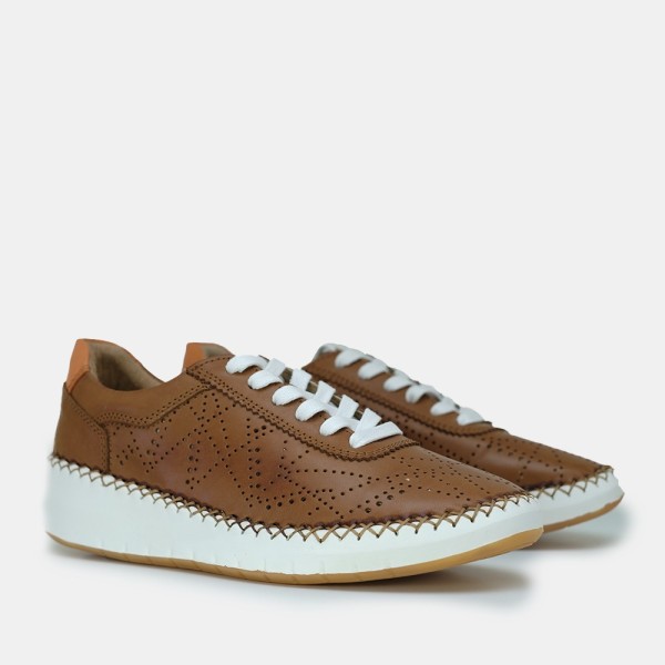 Travel-003 | Sneaker de piel con planta cosida a mano y Memory Gel