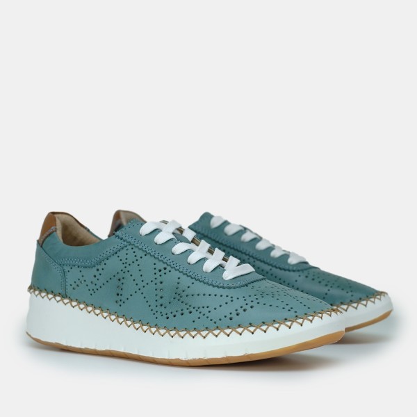 Travel-003 | Sneaker de piel con planta cosida a mano y Memory Gel