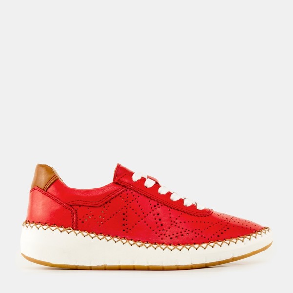 Travel-001 | Sneaker de piel con planta cosida a mano y Memory Gel