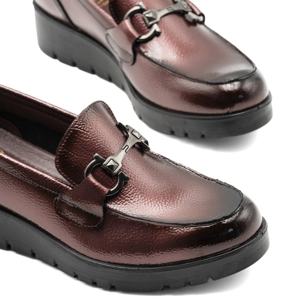 Carmina-019 | Zapato de piel charol con plantilla Memory Gel