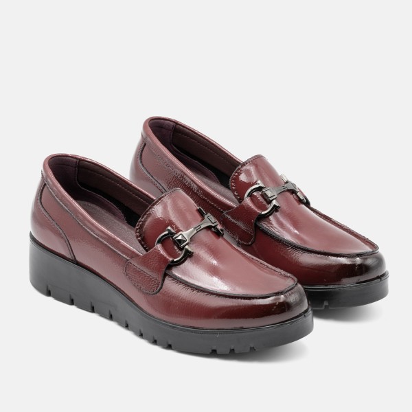 Carmina-019 | Zapato de piel charol con plantilla Memory Gel