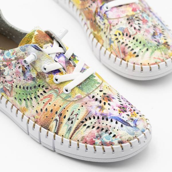 Creta-025 Piel Flores Morado 2