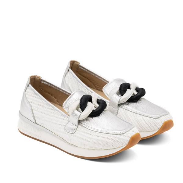 Vanity-011 Piel Rafia Plata